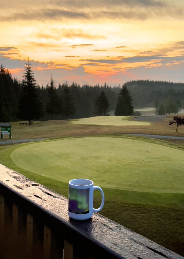 View from Club House at Seven Hills Golf Course near Port Alice