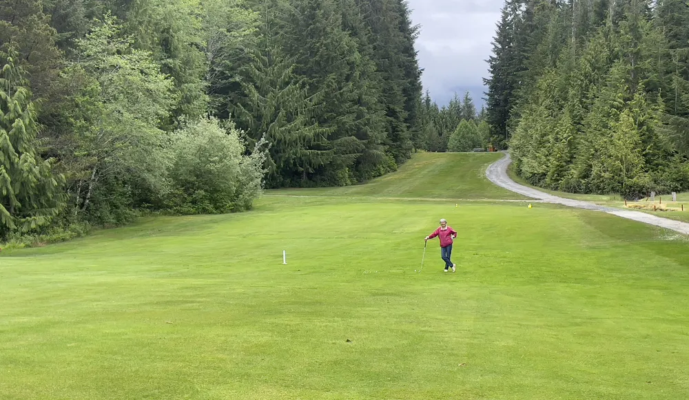 Hole 5 at Seven Hills Golf Course Port Hardy